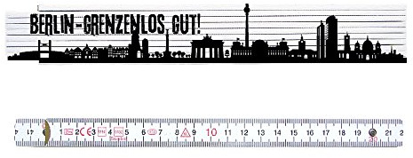 ZOLLSTOCK Maßstab Metermaß BERLIN - GRENZENLOS GUT Geschenk Berliner