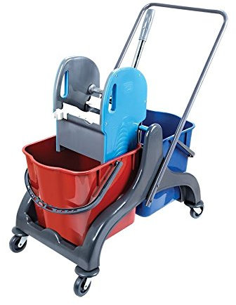 Aviva Pro 50 - Lavapavimenti a doppio carrello per la pulizia, 2 x 25 litri