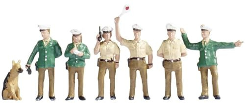 NOCH Polizisten Deutschland, Modellbau Figuren H0, handbemalt für Diorama und Modelleisenbahn