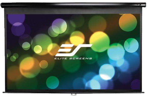 Elite Screens M135UWH2 Manual Series Leinwand (Diagonal 342,9 cm (135 Zoll), Höhe 168,1 cm (66,2 Zoll), Breite 299 cm (117,7 Zoll), Format 16:9) schwarz