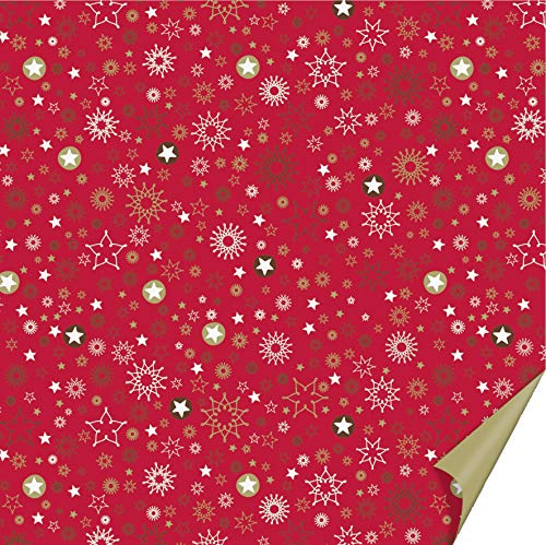 Heyda 204875557 Faltblätter „Curlie & Stardust“ 15 x 15 cm, Stardust rot