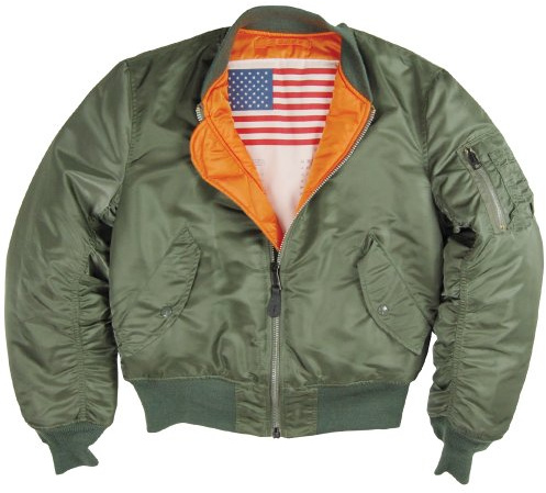 Alpha Industries MA-1 Blood Chit Bomber Flight Jacket - Fighter Pilot Flight Jacket - Sage, S