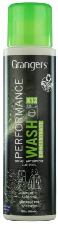 Produit nettoyant Grangers Performance Wash haute performance recommandé par des fabricants de vêtements techniques d'extérieur Convient pour tous les tissus y compris Gore-Tex respirants et eVent. M/L transparent