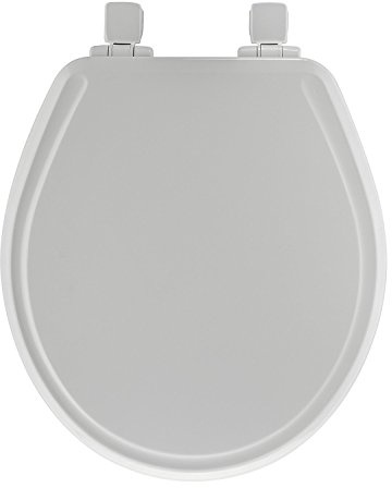 MAYFAIR 848SLOWB 000 Toilet Seat will Slow Close, Never Loosen and Easily Remove, ROUND, Durable Enameled Wood, White