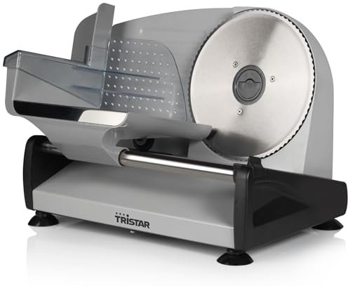 Tristar EM-2099 Cortafiambres - Grosor de corte hasta 1,5 cm, cuchilla de 19 cm, 150 W