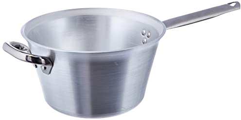 Pentole Agnelli, ALMR1165PI24, Paiolo per Polenta con Manico Tubolare Inox e Fondo per Induzione, Alluminio, Bianco