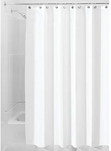 InterDesign Wasserdichter Duschvorhang, Polyester, Weiß