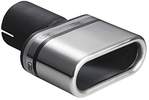 Ulter Sport N1-34 Auspuffblende aus Edelstahl, oval, 110 x 45 x 80 mm | Montage ->50mm - Edelstahl