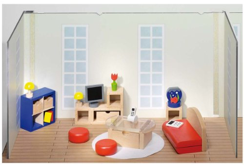 Goki 51749 - Puppenmöbel Wohnzimmer