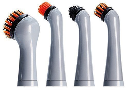 Spare Brush Heads Only - Not the Motor - J.M.L. Turbo Brush Sonic Powered Scrubber Cleaner Precision Kitchen Bathroom Home Jewellery Cleaning Scrubbing Tool replacement kit 8 Heads (2x 4 Replacement Brushes) Brushes Only