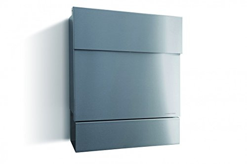 Radius - Briefkasten - Letterman V - mit Zeitungsfach - Edelstahl - 40 x 47,5 x 11,5 cm