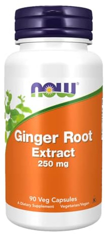 NOW Extrait de Gingembre 250mg, 90 Gélule