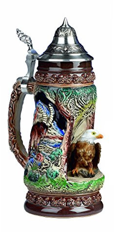 KING Chope de bière allemande la faune sauvage, aigle géant chope 0,5 litres KI 335-B 0,5L Adler