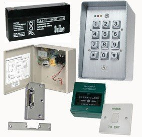 TC232 - Kit di controllo accesso alla porta, tastierino numerico / blocco elettrico della porta / spinta per uscire