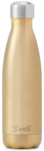 S'well Stainless Steel Water Bottle - 500ml - Sparkling Champagne - Triple-Layered Vacuum-Insulated Containers Keeps Drinks Cold for 36 Hours and Hot for 18 - with No Condensation - BPA-Free - Perfect for On the Go