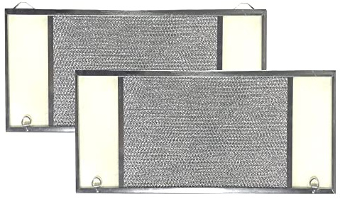 Air Filter Factory 8-1/4 x 23-1/2 x 3/8 Inches Range Hood Aluminum Lens Grease Filters 2-Pack