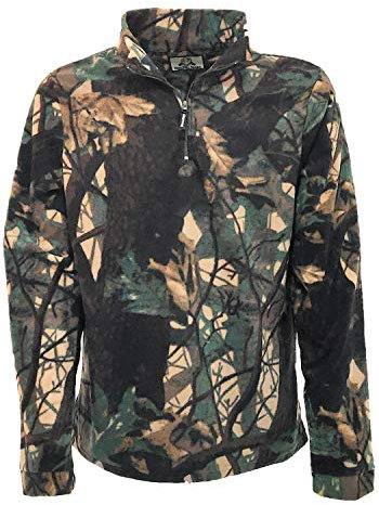 fratelliditalia.org Felpa maglia maglione uomo pile zip mimetico caldo caccia neve invernale