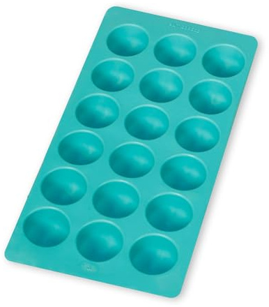 Lékué Eiswürfelbereiter, Gummi, natürlich, blau, für 18 Eiswürfel, rund, 22.3x11.5x2.7 cm