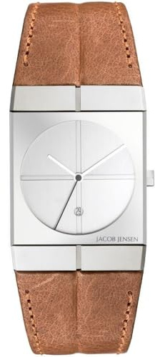 Jacob Jensen HerrenArmbanduhr Analog Quarz Leder 233