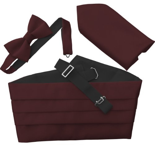 Great British Tie ClubHerren Kummerbund Mehrfarbig Burgunderrot