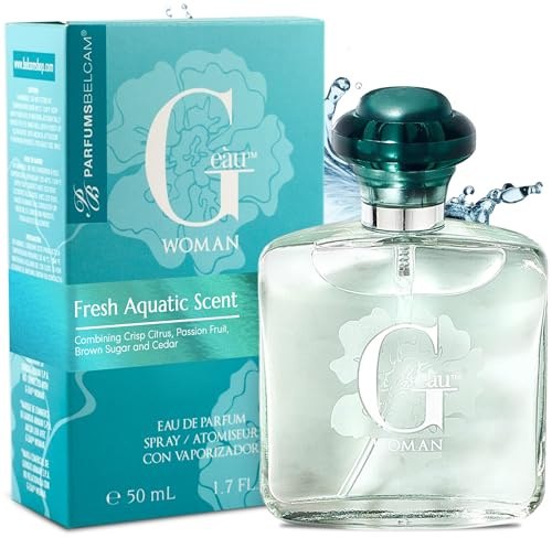 PB ParfumsBelcam G eàu Woman Eau De Parfum Spray for Women – 50 mL Affordable Long Lasting Perfume with Fresh Aquatic Fragrance & Chic Citrus Scent, Made with Premium Oils for Day & Night Use