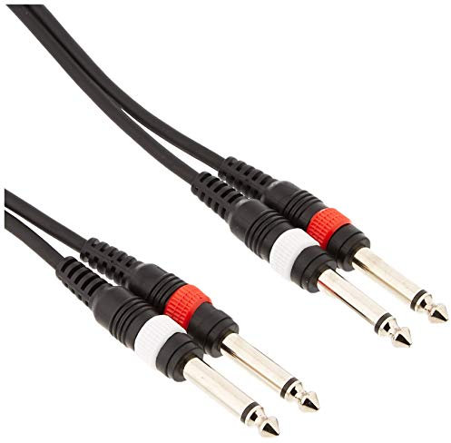 Adam Hall Cables 3 STAR TPP 0300 Twin-Kabel 2 x Klinke TS auf 2 x Klinke TS | 3 m