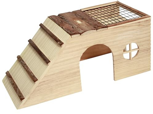 Kerbl Pet Nagerhaus NATURE 48x22x20cm mit Rampe+ integr. Futterplatz