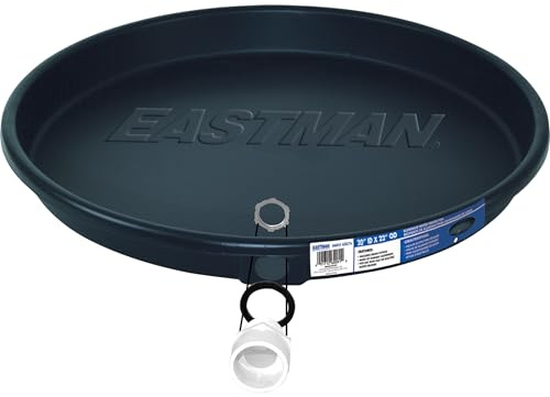Eastman Water Heater Drain Pan with PVC Fittings, 20 Inch ID x 22 Inch OD Compression, 60076