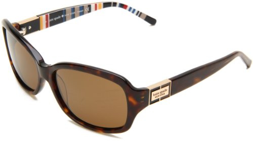 kate spade new york Annika Sunglasses, Women's Trendy Polarized Square Sunglasses with 100% UV Protection Coating & Branded Travel Case