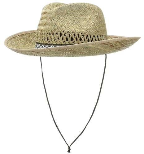 Hutshopping Santiago Westernhut Damen/Herren - Made in Italy Cowgirl Kinnband mit Kinnband, Einfass Sommer Frühling-Sommer