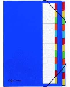 Pagna Ordnungsmappe A4 12 Fächer PP blau