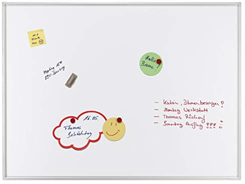 Franken SC4203 Schreibtafel, magnethaftend (Alurahmen mit Ablageleiste, 120 x 90 cm) emailliert