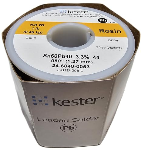 Kester 24-6040-0053 Solder Roll, 66 Core Size, 0.050 Diameter