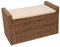 Mendler Baule Panca Contenitore M92 Rattan 44x88x51cm kubu Grigio con Cuscino