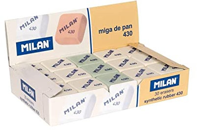 MILAN Caja 30 gomas miga de pan 430 cuadradas