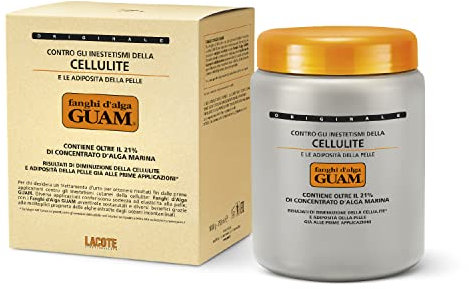 GUAM Seaweed Mud Anti Cellulite Treatment for Legs & Thighs - 1kg Natural Tightening Hot Body Mask - Skin Firming Antioxidant Cellulite Remover to Reduce Imperfections, Improves Tone & Elasticity