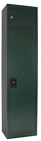 Profirst Hunter 5 Waffenschrank Munitionsschrank Grün Zylinderschloss separat versperrbares Munitionsfach Putzstockhalterung Waffenhalter max. 5 Langwaffen inkl. Befestigungsmaterial