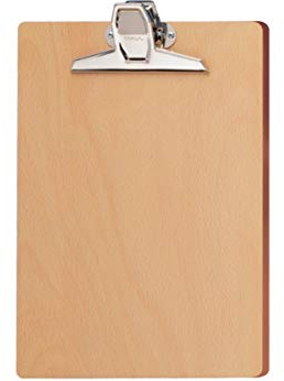 Maul Schreibplatte Holz, DIN A4, Hoher Metallklemmer Aufhängbar, 2396070, 322x22x39 mm (LxBxT), 1 Stück