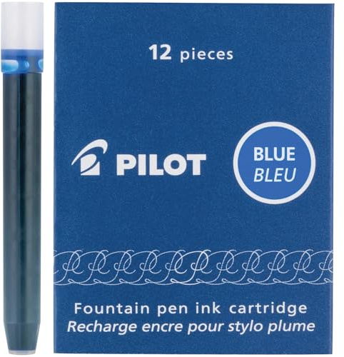 PILOT Namiki IC100 Fountain Pen Ink Cartridges, Blue, 12-Pack (69101)