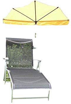Neues Modell ab März 2018 - STABIELO - BALKON - Stuhl-Sonnenschirm Holly'mat® - Fächerschirm HELLGELB - mit Holly ® 5 fach im RADIUS verstellbare 360 ° MULTI - halterung GVC (35 EUR) - Für Befestigungen an runden oder eckigen Elementen mit einem Ø bis zu 55-60 mm - INNOVATIONEN MADE in GERMANY - HOLLY PRODUKTE STABIELO ® - HOLLY SCHIRMBEZÜGE lt. STOFF - FARB - TABELLE HUSUM - FIRMA ZANGENBERG -