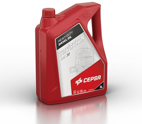 CEPSA Traction SAE 30 Huile Minérale pour Moteurs Diesel Lourd, 5 L
