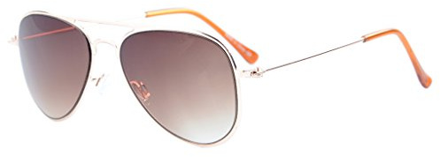 Eyekepper 3-10yr Old Child Pilot Sunglasses Kid-Gold Frame-brown Lens
