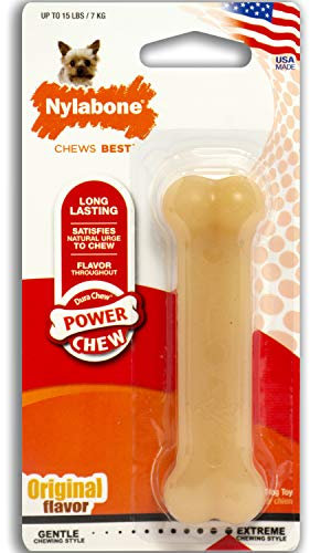 Nylabone Dura Chew Extreme Tough Dog Chew Toy, Original Flavour, X-Small, for Dogs Up to 7 kg
