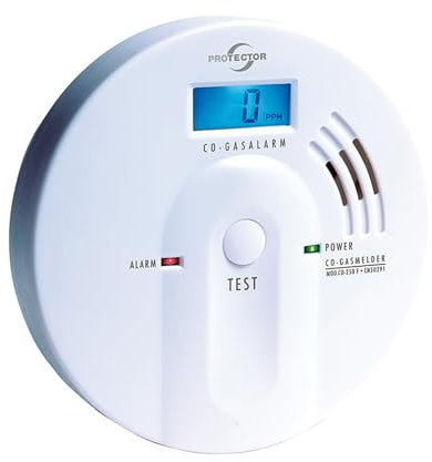 Protector CO-Melder CO-250 F mit beleuchtetem Display, nach Norm EN 50291