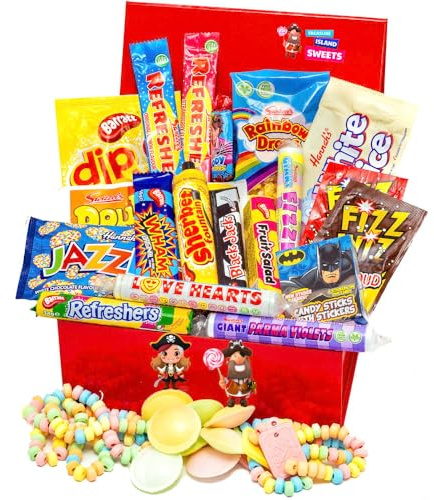 Retro Sweet Hamper - Retro Favourites Since 2003, A Red Keepsake Box Filled With Old School Sweets & Treats