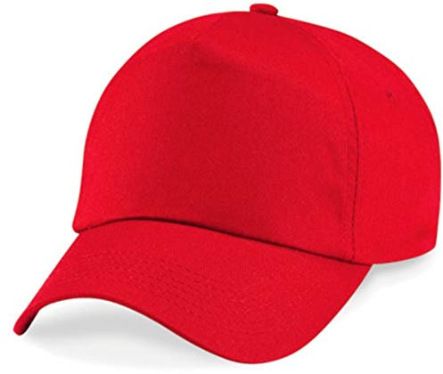 Shirtinstyle Basecap Cap 5 Panel Cap Verschluss Klettverschluss Größe Unisex, Farbe rot