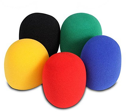 On-Stage Microphone Windscreens - Multi Coloured 5-Pack