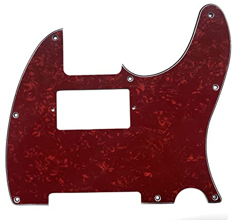 KAISH 8-Loch Tele Gitarren-Humbucker-Schlagbrett TL-Schlagbrett für Telecaster/Tele, hergestellt in USA/Mexiko, Roter Perlmutt