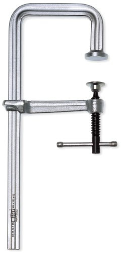 BESSEY U-Ganzstahlzwinge GUZ | 250 mm Spannweite | 400 kg Spannkraft | Schnelles, federndes und elastisches Spannen reduziert Vibrationen, besonders geeignet bei T- und Doppel-T-Profilen