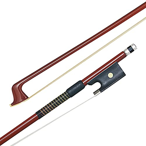 P&H Fibreglass Violin Bow 4/4, Lightweight Durable Bow Made with Natural White Horsehair, Great for Violin Students, Beginners and Teachers,1526A-U